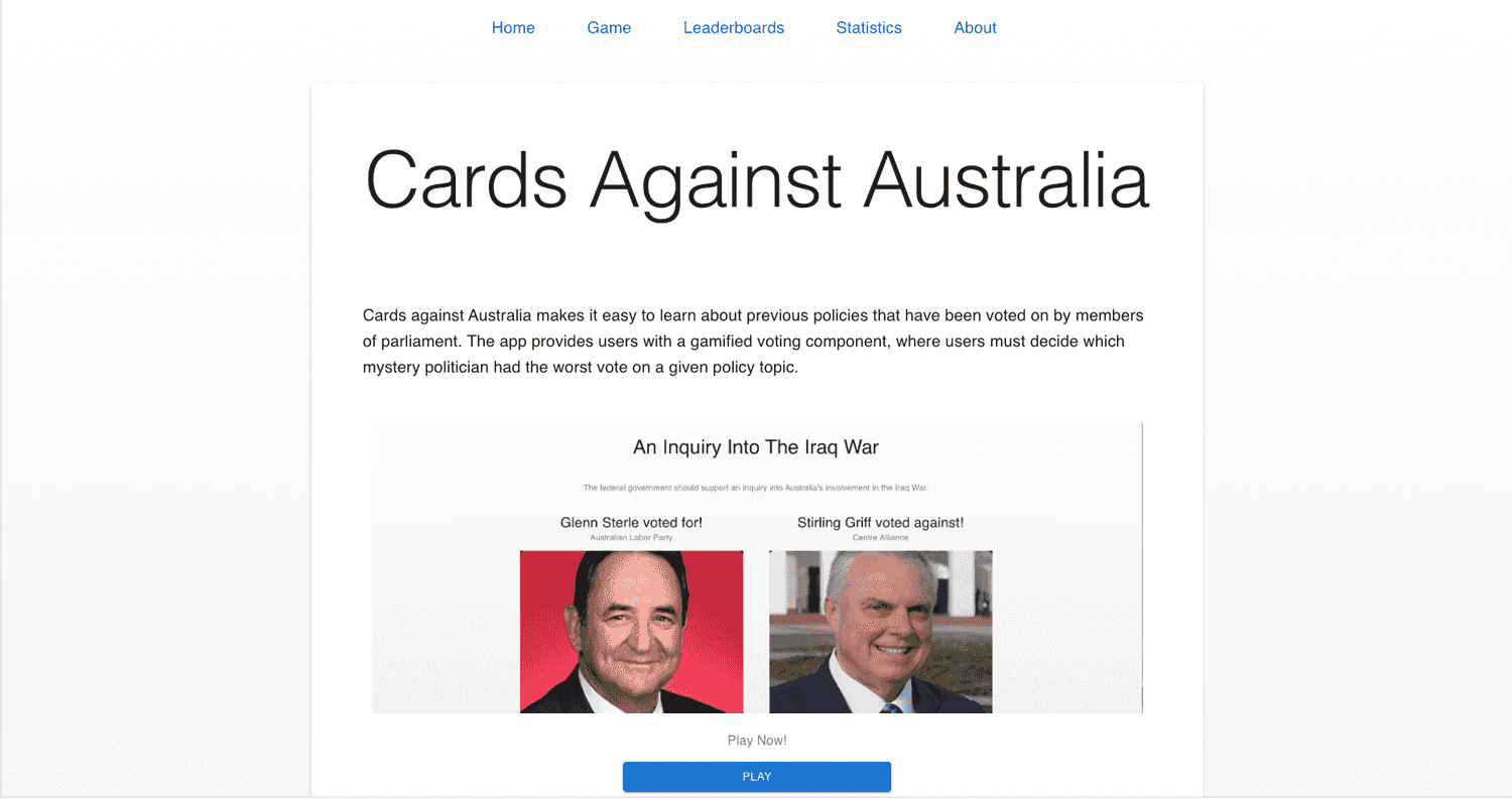 Cards Against Australia - MACathon 2022